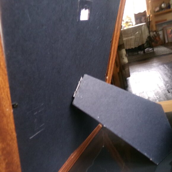 vintage glass buttons & beads hand crafted on a wood glassed frame. - Picture 4 of 4